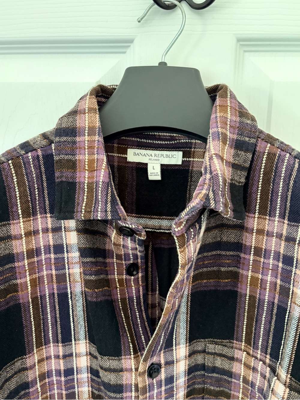 Banana Republic Relaxed Fit Heavyweight Plaid Flannel - Large